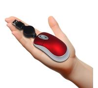 Mini Wired Mouse Retractable 70cm USB Cable Cord 1600DPI Portable Ergonomic Tiny Small Pocket Ambidextrous Mice for Children Kids Small Hands Travel Business Trips Windows/iOS/Android Laptop PC,Red