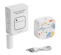 Mini Wireless Bluetooth Label Printer, Graffiti Mini Printer, Portable Inkless Printer B4 Wireless, Small Home Label Printer, Bluetooth Connection, Print Anytime (1Set+5 Ten-Year Paper,Graffiti)