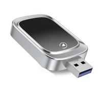 Mini Wireless CarPlay Adapter for Factory Wired CarPlay Cars, Convert Wired to Wireless CarPlay Dongle Compatible with iPhone iOS 10+ (iPhone 6 & Up), USB-A/USB-C, Low Latency via Bluetooth/WiFi