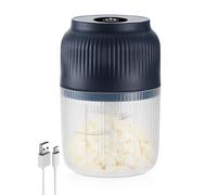 Mini Wireless Electric Food Chopper & Blender - USB-C Rechargeable 6-Blade Cutter for Onion & Garlic, Portable Multi-Function Mixer