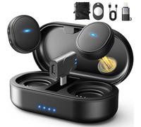 Mini Wireless Microphone for iPhone & Android, 8g Mini Microphone Clip-On Mic with AI Noise Cancellation, 48kHz Hi-Fi Audio, 260ft Range, 36H Battery for YouTube, Vlogging & Live Streaming