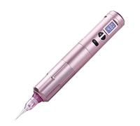 Mini Wireless Tattoo Pen Kit Dual 900mAh Batteries Rotary Tattoo Machine OLED Display 4-12V Adjustable Voltage Cordless and RCA Connection for Professional Artists,rose gold