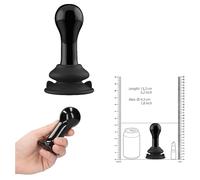 Mini Wireless Vibrating Butt Plug Anal Fake Black with Expanding Glass Suctio...