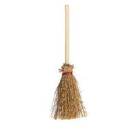 Mini Witch Broom Decoration, Tiny Straw Prop For Miniature House Display, Holiday Party Masquerade Stage Show Accent, Family Gathering Theater Scene Decor, 6.5 X 3 X 0.8 Cm