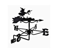 Mini Witch Weathervane - Steel - L38 x W38 x H43.5 cm - Black