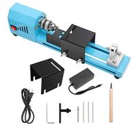 Mini Wood Lathe CNC Machine, 150W Metal Beads Polisher for DIY Woodworking, Grinding Tool for Crafts and Art Projects