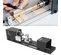 Mini Wood Lathe for DIY Woodworking - Multifunction Polisher, Milling Cutter, and Chuck for Bead Polishing Machine, 110-240V Power Supply