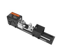 Mini Wood Lathe Machine 2.76in X 6.3in 24V DC 96W Accessories, 7 Speed for DIY Woodworking Drill Rotary Tool High-Precision, Stability, Low Noise