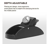 Mini Wood Planer, Hand Plane for Incisor Cutting Depth, Adjustable, Woodworking Mini Wood Planer Mini Hand Plane for Hand Plane, Carbon Steel, Black for Trimming
