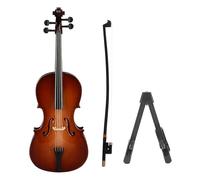 Mini Wooden 4 String Cello Model with Stand, Exquisite Craftsmanship, Basswood Material, Ideal for Music Lovers' Home or Office Display (18cm)