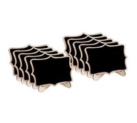 Mini Wooden Chalkboards 10Pcs Wooden Chalkboards Mini Blackboard Set Lightweight Portable Message Board for Desk Wedding Party Craft for Food Labels Wedding Signs Place Cards Event De