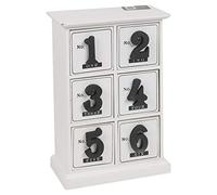 Mini Wooden Drawers Storage Cabinet Dresser Shabby Chic Cupboard Country Cottage Jewellery Box Storage Room Tidy Shelf Organiser Furniture (6 Drawers)