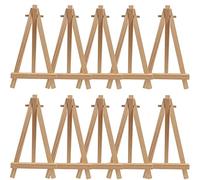 Mini Wooden Easel,10 Pcs Mini Easels Small Tabletop Easel Mini Easel Display Stands for Small Canvases,Kids Crafts,Business Cards,Signs,Photos,Gifts