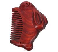 Mini Wooden Hair Comb for Women, Portable Fine Tooth Beard Comb | Compact Rabbit Shape, Gentle on Hair and Scalp, Pocket Size the Go Use, Stylish Gift
