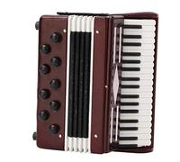 Mini Wooden Red Accordion Model Instrumental Decoration Gift Handcrafted Exquisite Craftsmanship For Home Office Desk Decor 6CM Size With Delicate Gift Box