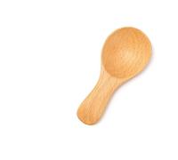 Mini Wooden Spoons Small Wooden Condiment Spoon for Salt Sugar Honey Pepper Coffee Ice Cream Cute Little Wood Scoops for Canisters Cute Handmade Honey Spoon for Tea Spices (Beechwood,spoon)