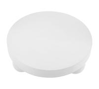 Mini Wooden Stool Prop, 16x16x6cm White Bench for Display | Hand Polished Finish, Tabletop Styling for Jewelry and Mini Plants, Flat Smooth Surface, Simple Design