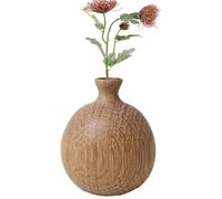 Mini Wooden Vase - Natural White Oak Decorative Container, Small Stand Ornament for Tabletop Styling | Rustic Home Accent with Compact Display Piece for Dinner Parties Holidays Weddings Planning