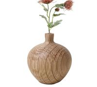 Mini Wooden Vase - Natural White Oak Decorative Container, Small Stand Ornament for Tabletop Styling | Rustic Home Accent with Compact Display Piece for Dinner Parties Holidays Weddings Planning