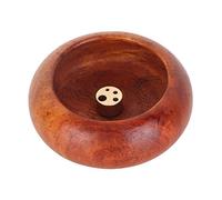 Mini Wooden Vietnamese Incense Burner Holder Round Ash Catcher Bowl Buddhist Meditation Supplies