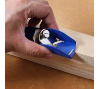 Mini Woodworking Hand Planer with Hardened Steel Blade for Wood Trimming and DIY Projects, Compact Design for Small Workpieces in Blue(Small)
