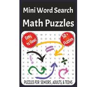 Mini Word Search Book: Math Word Puzzles with easy-to-read Read Print and learn about Math, Math Terms, and More | 4x6 inches, 50+ Puzzles... Gift for Birthdays and Leisure times
