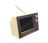 Mini Working TV for Dollhouse 1/12 Scale Tiny Television Set, Dollhouse Furniture Accessories with Decor, Doll Food Toy- Yellow