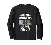 Mini Worlds On My Shelf Book Nook Reader Collector Long Sleeve T-Shirt