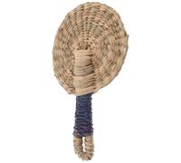 Mini Woven Hand Fan round Vietnamese Seaweed Bohemian Decor