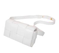 Mini Woven Purse Crossbody, Waist Pack Belt Bag with Adjustable Belt, Fanny Packs Purse Shoulder Handbags, WHite, Mini Woven Purse