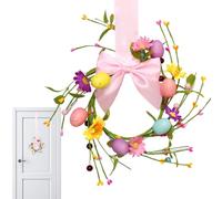 Mini Wreaths for Cabinets | Artificial Easter Egg Wreath with Bow Decor | Kitchen Cabinet Door Decoration for Apartment Residents, Church Planners