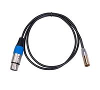 Mini XLR Male to 3-pin XLR Female Audio Cable for Microphones & Mixers 1m
