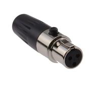 kenable Mini XLR Socket Connector For 5mm Cables Solder End Adapter