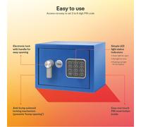 Yale - Electronic Safe Mini Blue - Standard Security - YSV/170/DB2/B