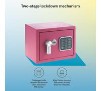 Yale - Electronic Safe Mini Pink - Standard Security - YSV/170/DB2/P