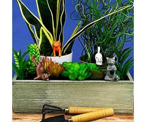 Mini Yoga Cat Plant Markers Set Of Four Novelty Planter Garden Decoration 4-pack