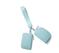 Mini Zip Around Wristlet Wallets for Women Small Portable Coin Purse Dual Pouch Keychain Wristlet Gifts for Women Travel Sports Outdoors(Icing Blue)