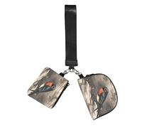 Mini Zip Wristlet Wallets,Dual Pouch Keychain Wallet Barn Swallow In Graphite Key Chain Coin Purse Small Wallets For Women Barn Swallow In Graphite Sports Wristlet Pouch