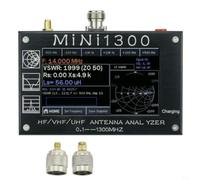 Mini1300 Vector Network Analyzer 0-1300MHz HF/VHF/UHF SWR Antenna Tester with 4.3 Inch LCD Touchscreen