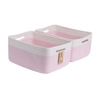 MiniArk 2 Pack Large Storage Baskets for Shelves, Closet Organizers and Storage Bins for Clothes, Blankets, Towels, Kids Room, Dog Toy Baskets, Baskets