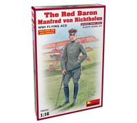 Miniart 1:16 Scale The Red Baron Manfred von Rihthofen WWI Flying Ace Plastic Model Kit