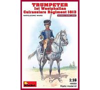 Miniart 1:16 Scale Trumpeter 1st Westphalian Cuirassiers Regiment 1813 Plastic Model Kit, 19 x 29 x 5.5 centimetres