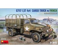 Miniart MIN35389 1:35-1.5t 4x4 G7117 Cargo Truck w/Winch Scale Model kit, Unpainted