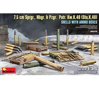Miniart 1:35-7.5 cm Sprgr Nbgr,Pzgr,Patr,Kw.K.40 Shells
