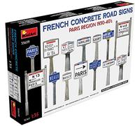 MiniArt MIN35659 1:35-Concrete Signs France 1930-40's Paris Scale Model kit, Molded Color