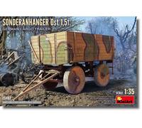 Miniart 1:35 - Duitse vrachtaanhanger Sonderanhager Ost 1.5t (US IMPORT)