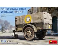 MiniArt 1/35 G-518 US 1t Cargo Trailer W/ Canvas "Ben Hur" - 35443