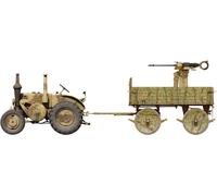 Miniart 53008 Tractor With Fla- MG151/20 Drillingslafette 1:35 PLASTIC MODEL KIT