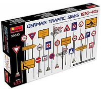 MiniArt MIN35633 1:35-German Traffic Signs 1930-40's, Unpainted