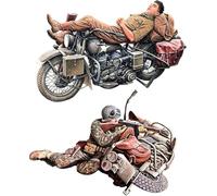 Miniart 53068 Rest & Fighting US Soldiers & Motorcycles Figures 1:25 Model Kit